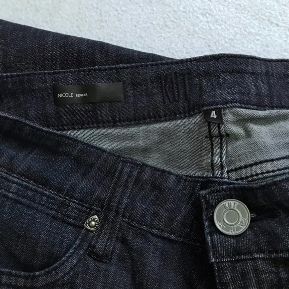Kut from the Kloth NWT Dark Wash Nicole Bermuda Shorts Women 4 - Picture 7 of 11